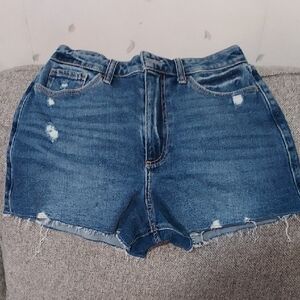 Hollister Distressed Blue Jean Shorts